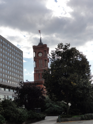 Rotes Rathaus, grüner Baum