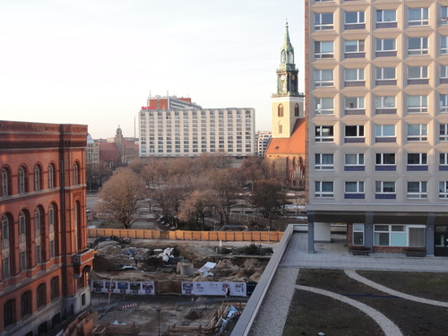 U-Bahn-Baustelle vor dem Roten Rathaus