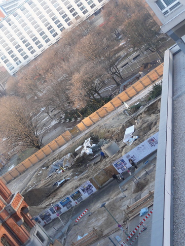 U-Bahn-Baustelle vor dem Roten Rathaus