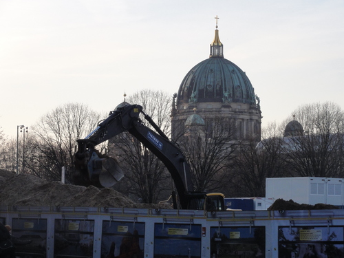 U-Bahn-Baustelle vor dem Roten Rathaus