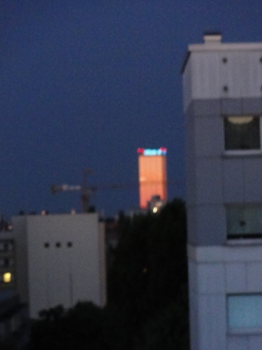 Sonnenuntergang auf dem Allianzgebäude